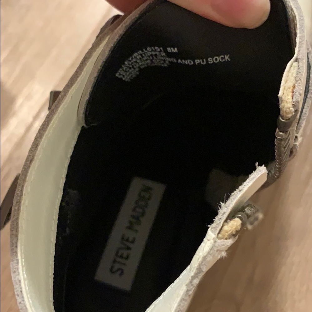 White Steve Madden Booties - Picture 4 of 6